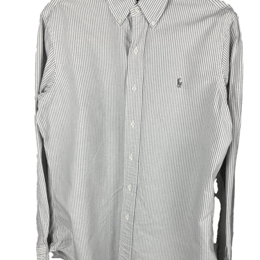 Chemise Ralph Lauren manches longues rayures blanches